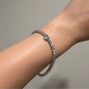 NEW Diamonique Silver Tennis Bracelet